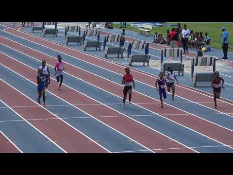 Girls 100m Dash 9-10 Year Old Heat 2 - 44th Annual Northwest Track and Field Classic 2019
