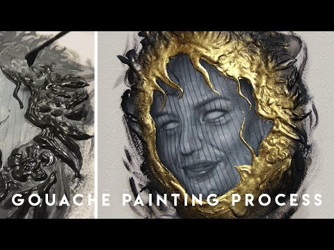 GOUACHE PAINTING || PROCESS || "Sandra"