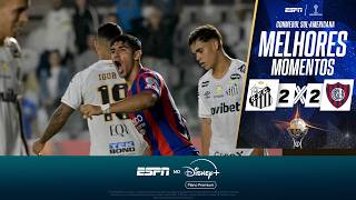 SANTOS ABRE DOIS, CEDE EMPATE AO SAN LORENZO E SEGUE SEM VENCER NA SUL-AMERICANA | MELHORES MOMENTOS