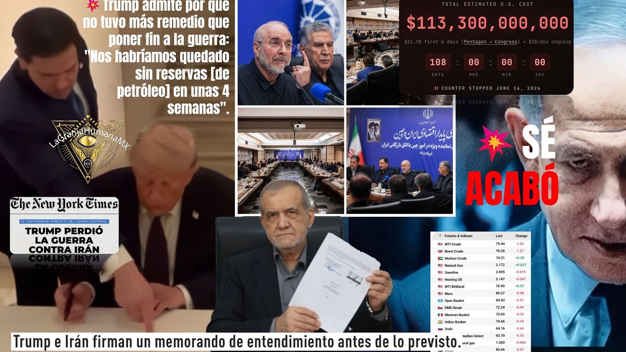 💥SÉ ACABÓ LA GUERRA! TRUMP FIRMA EL MOU CON IRAN. ESTUVIMOS A NADA DE QUEDARNOS SIN ENERGIA
