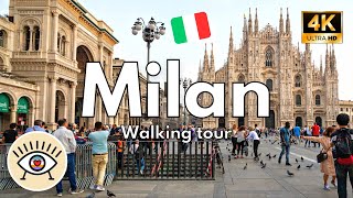 Milan, Italy ✅ Lombardy 4K WALKING TOUR | Walking tour with subtitles! - Fashion - ASMR