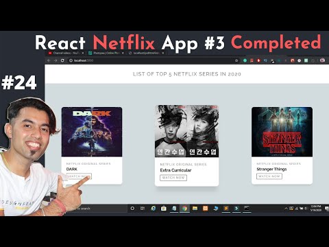 24 Completing React JS Netflix App 3 | Array Map Fat Arrow function in React Js in Hindi in 2020