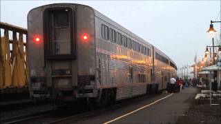 preview picture of video 'Amtrak Coast Starlight train's 11 & 14 through Albany, Oregon 1-8-2012'