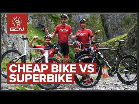 Pro On A Cheap Amazon Bike Vs GCN Presenters | Tech Vs Talent