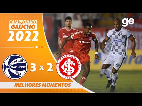 SÃO JOSÉ 3 X 2 INTERNACIONAL | MELHORES MOMENTOS | 8ª RODADA DO CAMPEONATO GÁUCHO 2022 | ge.globo
