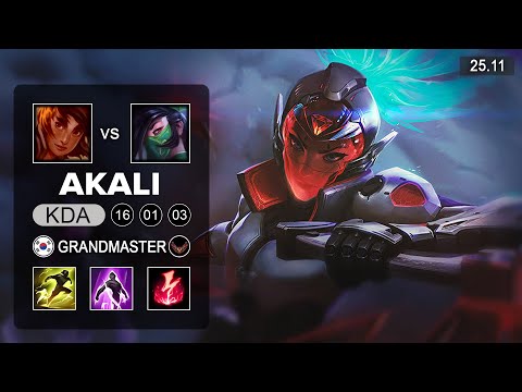 Akali vs Taliyah Mid - KR Master - Patch 25.11 Season 15