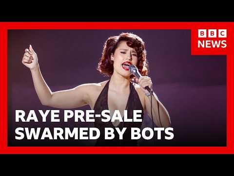 LIVE: Raye hits back at ticket touts who “overwhelmed” sign-up for her show | BBC News