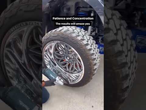 How to polish your forged wheels with our Yellow Deluxe #forgedwheels #liftedtrucks #detailing