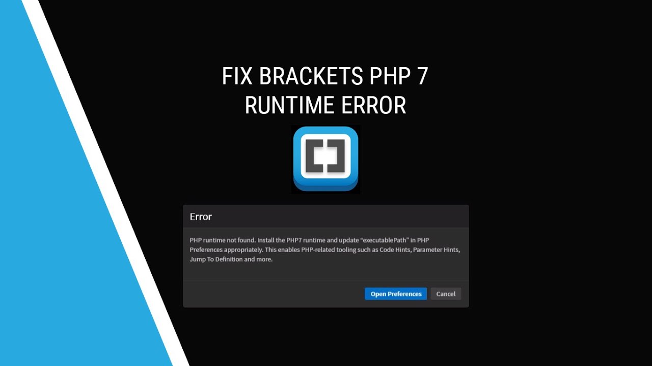 Fixed : Brackets Php Runtime Not Found - Wamp