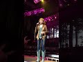 Reba singing Maggie Creek Road from the front row in Durant, Oklahoma 2017