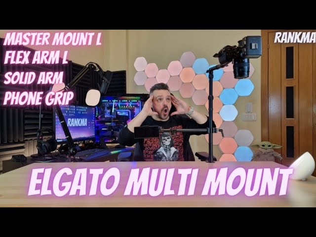 Vídeo relacionado con Elgato Wall Mount - Brazo articulado horizontal de con rosca de 1/4 pulgada para montar y ajustar fácilmente luces, cámaras y micrófonos, ideal para streaming, videoconferencia y estudios