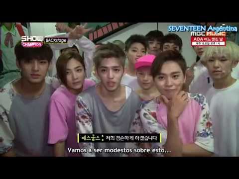 [SUB ESPAÑOL] ►SEVENTEEN◄ Show Champion Backstage 150620