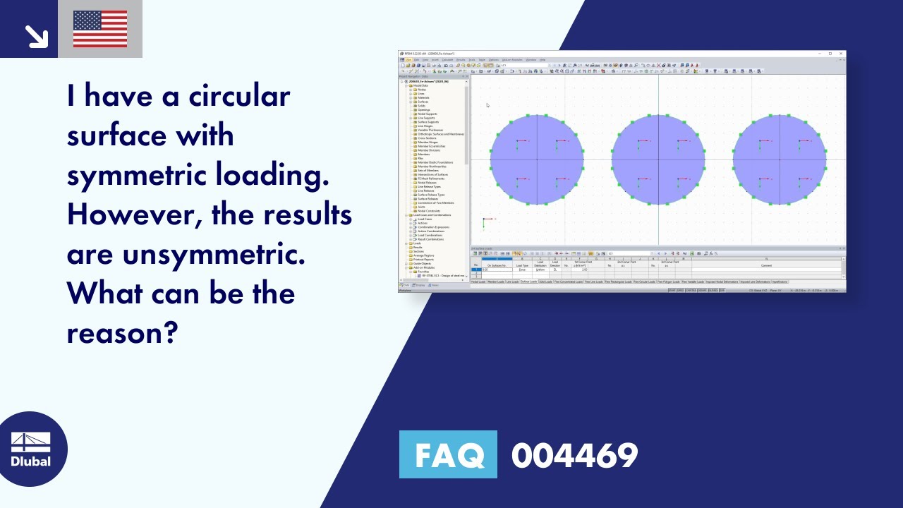 [EN] FAQ 004469 | I have a circular surface with symmetric loading. However, ...
