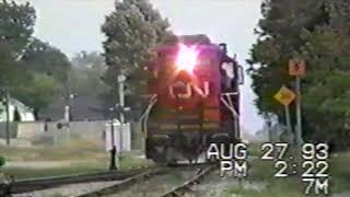 CN 582 on the Cayuga Subdivision - St. Thomas. August 27, 1993