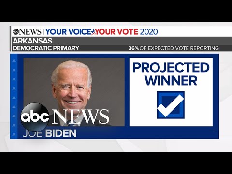 バイデン氏、アーカンソー州第1次選挙に勝利すると予想｜ABCニュース (Biden projected to win Arkansas primary | ABC News)