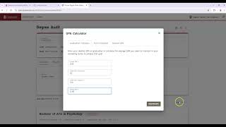 Degree Works  GPA Calculator