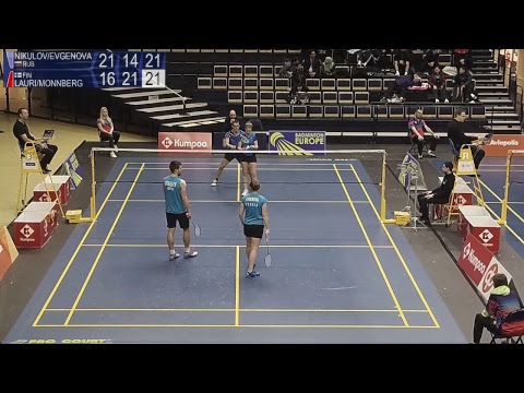 Nikulov / Evgenova vs Lauri / Monnberg (XD, Qualifier) - Finnish Open 2019