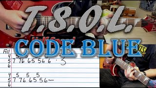 How To Play &quot;Code Blue&quot; by T.S.O.L. - Guitar Lesson (with guitar tab!)