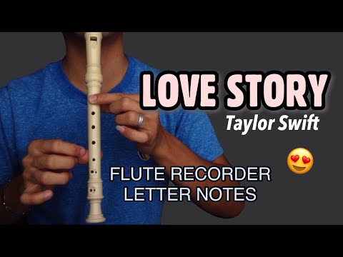 Taylor Swift- LOVE STORY (Flute Recorder Cover Letter Notes / Chords Tutorial)