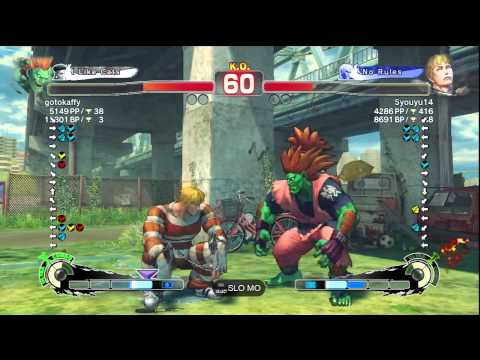 gotokaffy [Blanka] vs. Syouyu14 [Cody] | SSF4 Arcade Edition