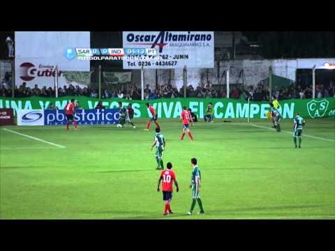 La tapada de Diego Rodríguez. Sarmiento-Independiente.Fecha 30.Primera B Nacional.Fútbol Para Todos