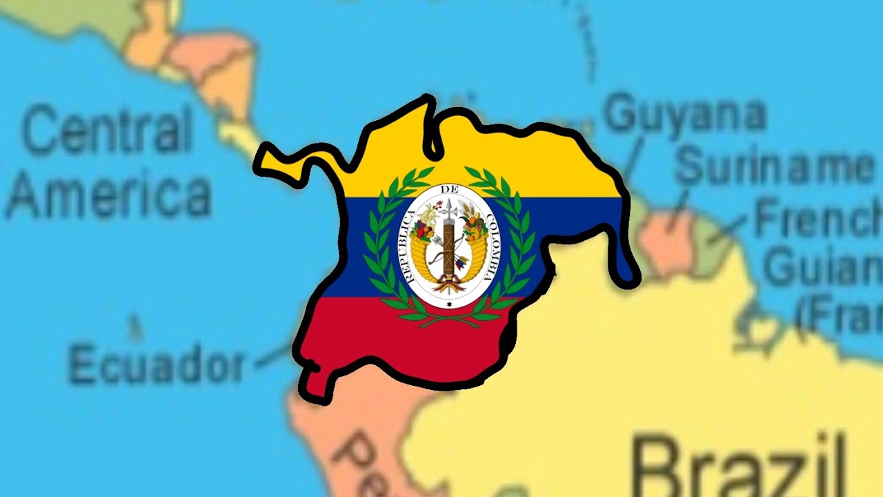 Drawing flag map of Gran Colombia