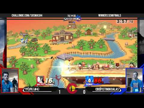 S8 - YF|JFK (Yoshi, Wii Fit Trainer) Vs. CBD|FistingKoalas (Sonic) - Smash 4 WSF