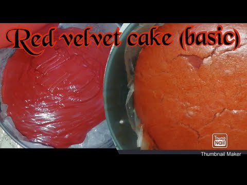 #red velvet cake (basic sponge) easy to bake at home.