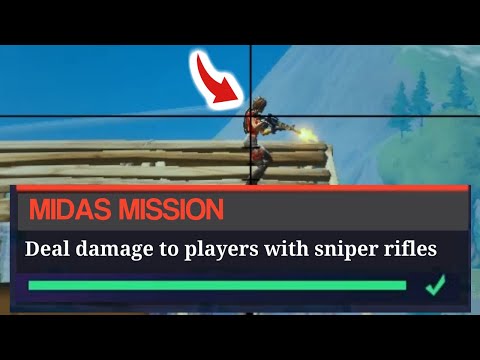 Deal damage to players with SNIPER RIFLES | Fortnite Midas Mission WEEK 9 Challenges