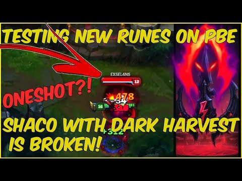 TESTING NEW RUNES ON SHACO!! | DARK HARVEST IS OP! | LEGIT ONESHOT?!