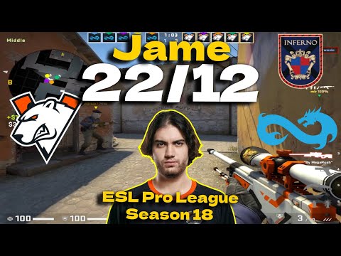 CSGO POV Virtus.pro Jame (22/12) vs Eternal Fire (Inferno) @ ESL Pro League Season 18