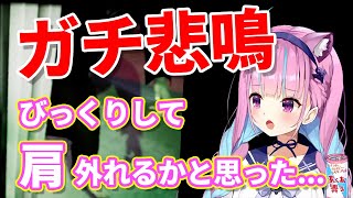 【湊あくあ】例外配達でガチ悲鳴をあげるあくたん、魂が抜け、肩が外れかけてしまう※ホラー注意【ホロライブ切り抜き】