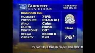WeatherStar XL - July 12, 2000 From Cincinnati (It's A Feelin)