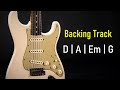 Rock Pop Backing Track D Major D A Em G 80 BPM Guitar Backing Track