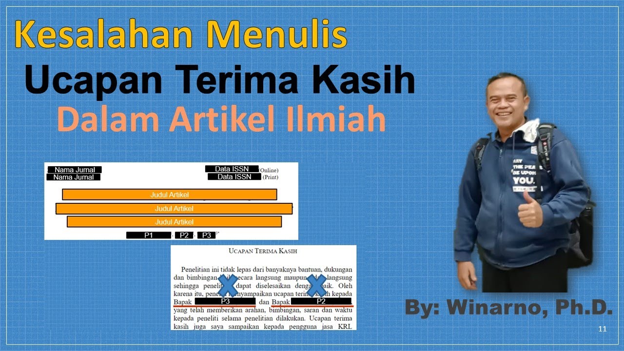 Kesalahan Menulis Ucapan Terima Kasih di Artikel Ilmiah | Menulis Ucapan Terima Kasih Artikel Ilmiah