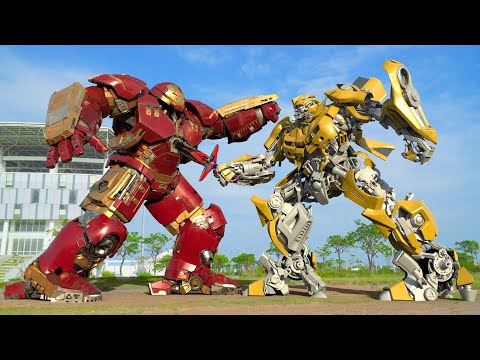 BUMBLEBEE VS HULKBUSTER - EPIC BATTLE | Movie Clip HD