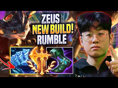 ZEUS TRIES NEW RUMBLE BUILD! - T1 Zeus Plays Rumble TOP vs K'sante! | Preseason 2023