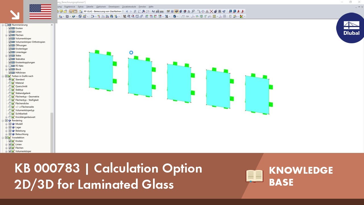 KB 000783 | Calculation Option 2D/3D for Laminated Glass