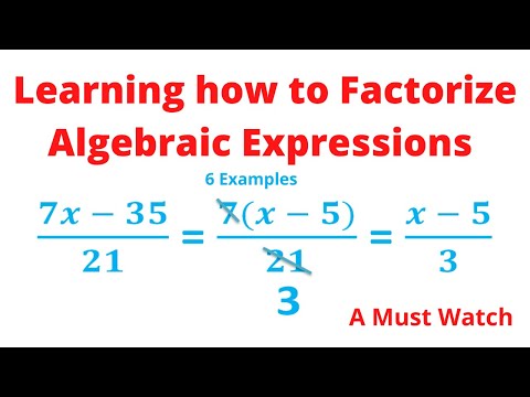 Factorizing Algebraic Fractions ||Chris Maths Academy