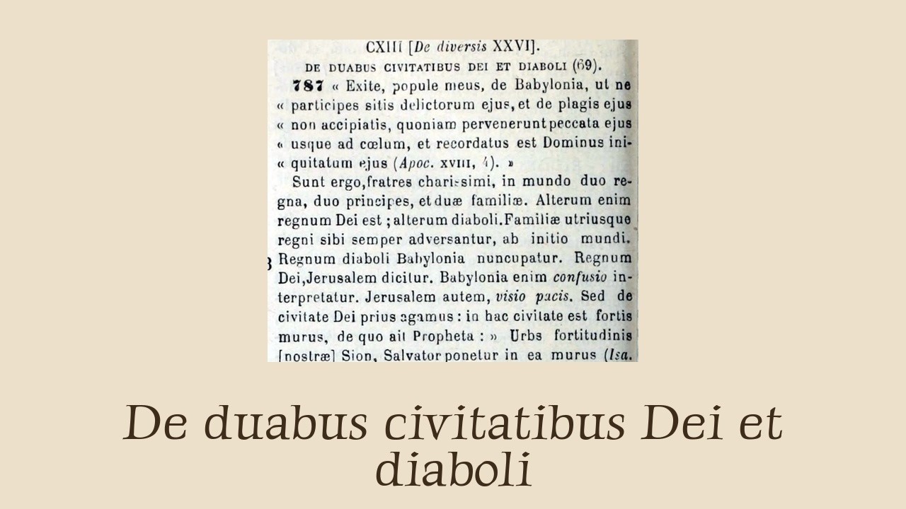 De duabus civitatibus Dei et diaboli (c. 12th century)