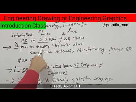 Engineering Drawing or Engineering Graphics Introduction Class by Promila mam in Hindi