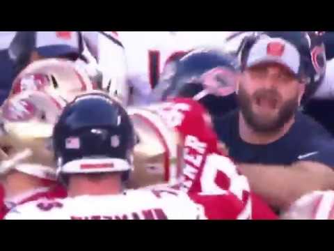 Fight Breaks Out After Late Hit on Mitchell Trubisky | Bears vs. 49ers | NFL