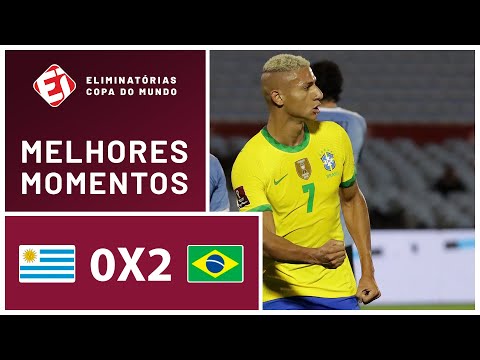 Gols e lances de Uruguai x Brasil