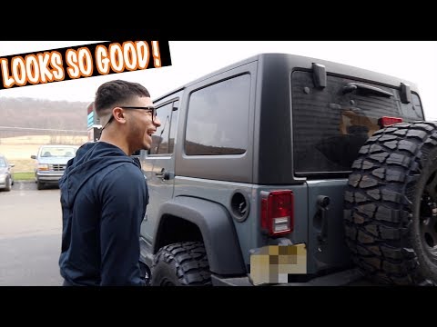 THE JEEP LOOKS SO GOOD ! BIG TIRES / 3.5 INCH LIFT ECT | BRAAP VLOGS