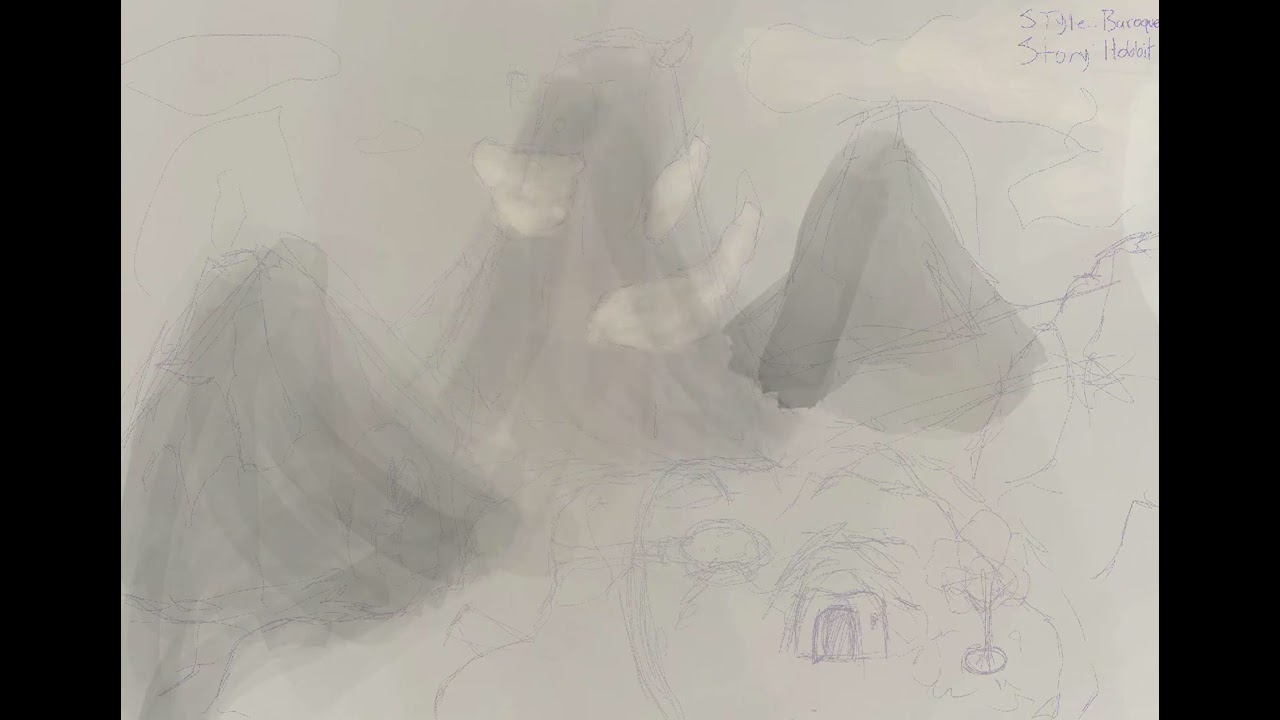 Lord of the rings with baroque art style landscape