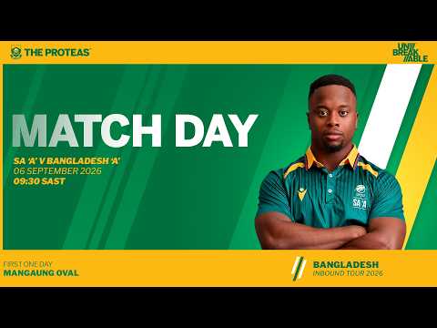 SA A Men vs Bangladesh A Men - First Unofficial ODI Match - Live from Mangaung Oval, Bloemfontein