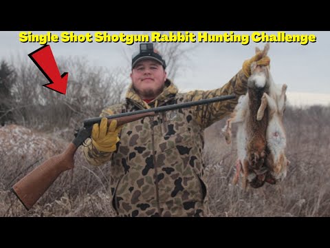 Single shot shotgun RABBIT HUNTING Challenge (catch clean cook)