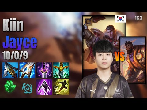 Kiin Top Jayce vs K'Sante lol KR solo rank Full Game 16.3 | 기인 제이스 vs 크산테