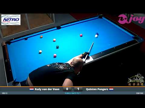 N-Joy 9-Ball Open 2018 || Semi-Final || Rudy van der Veen vs. Quinten Pongers
