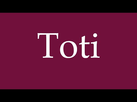 How to Pronounce ''Toti'' Correctly in German
